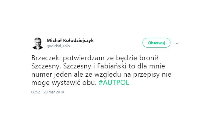 Tak Jerzy Brzęczek skomentował wybór pierwszego bramkarza!